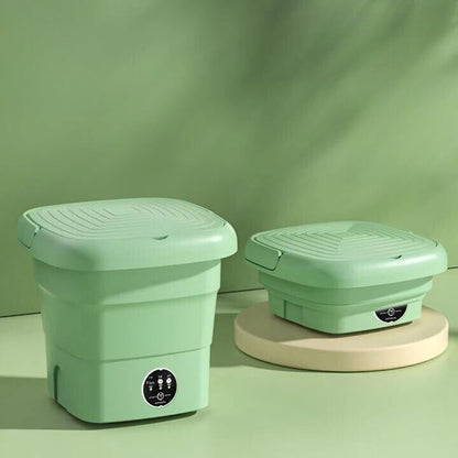 Mini Lavadora Eléctrica Portátil Plegable + Canasta centrifugadora  EcoBubble 8L