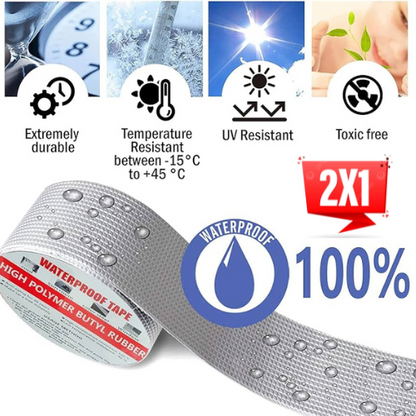 Cinta de Sellado resistente al agua de Butilo 10cm*5m                        OFERTA 2x1!!