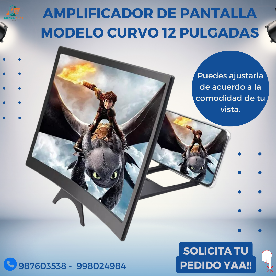 AMPLIFICADOR DE PANTALLA MODELO CURVO 12 PULGADAS