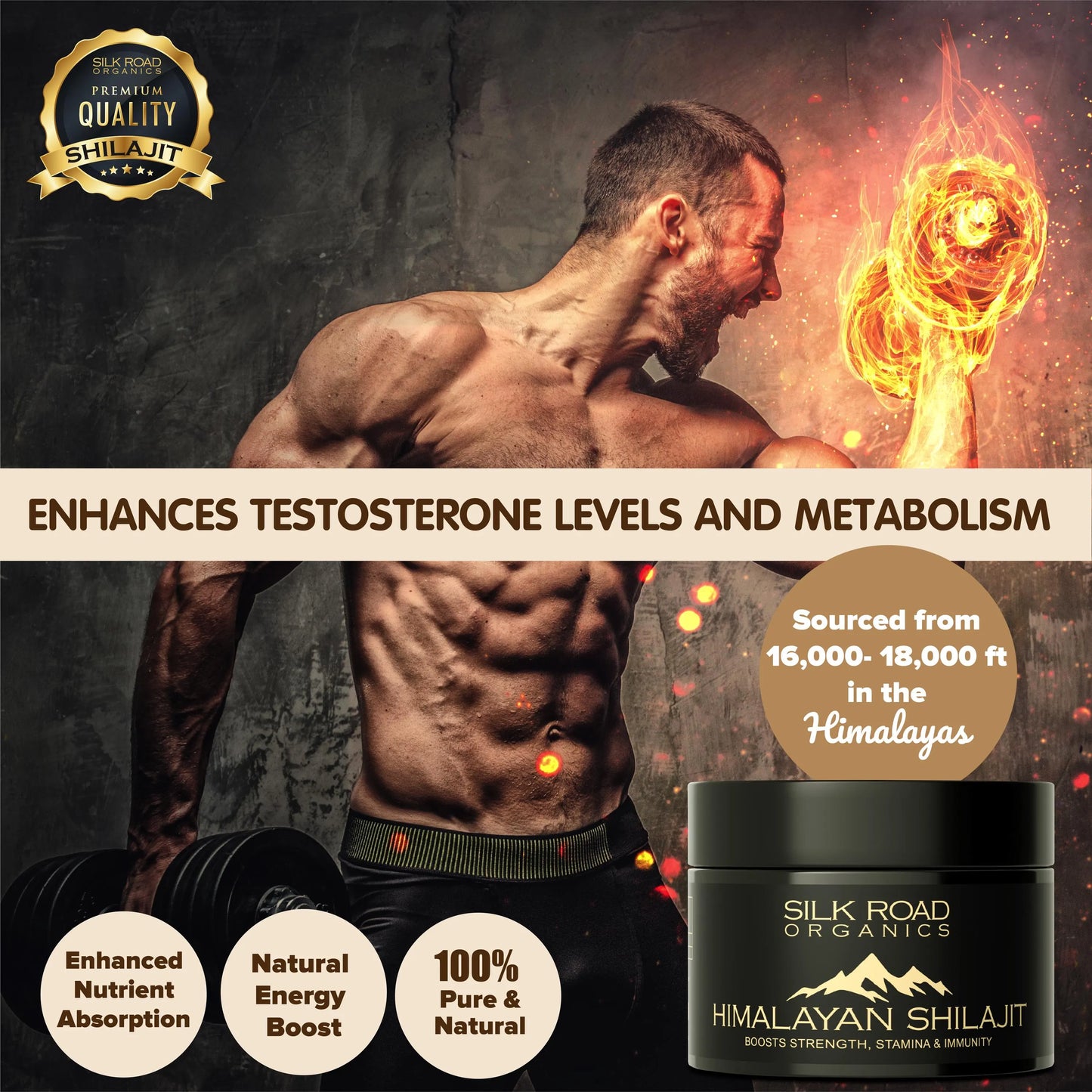 Resina orgánica pura del Himalaya SHILAJIT 100g OFERTA 2x1 (total 200g)